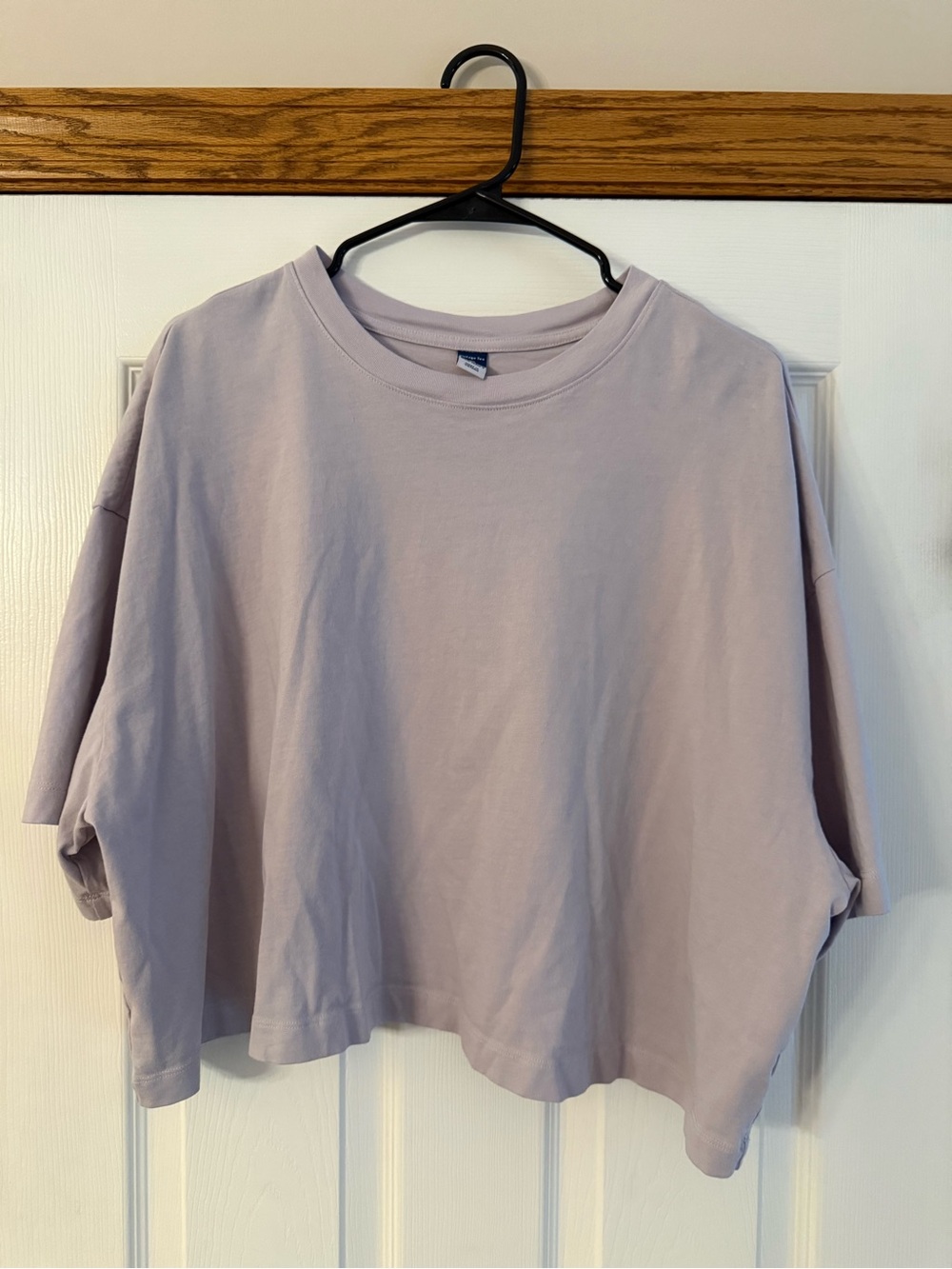Old Navy Lavender Boxy Crop Crewneck Tee
